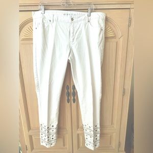 Michael Kors White Crop Jeans